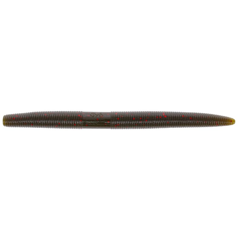 Gary Yamamoto 6" SENKO GREEN PUMPKIN W/ LARGE RED FLAKE (5 PACK)
